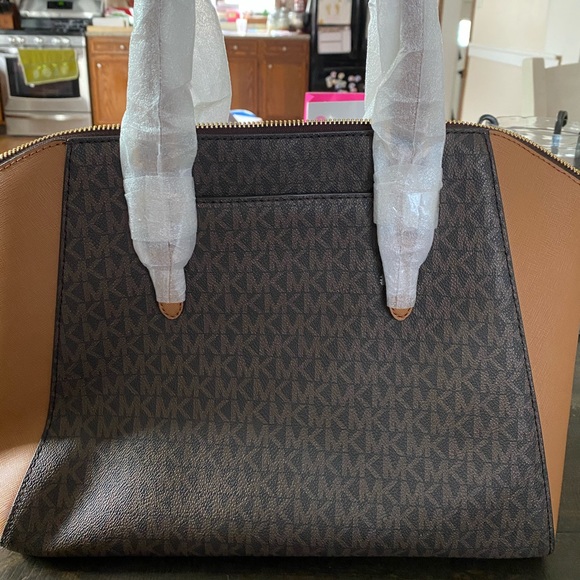 Michael Kors Ciara Brown/Acorn Satchel - Picture 2 of 5